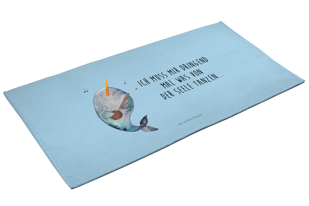 50 x 100 Handtuch Narwal Gitarre Handtuch, Badehandtuch, Badezimmer, Handtücher, groß, Kinder, Baby, Meerestiere, Meer, Urlaub, Narwal, Wal, Tanzen, Probleme, Problemlösung, Frust, Gespräche, Gitarre