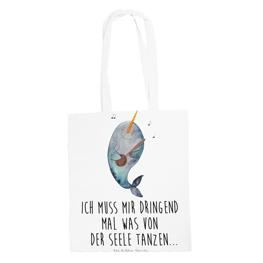 Tragetasche Narwal Gitarre Beuteltasche, Beutel, Einkaufstasche, Jutebeutel, Stoffbeutel, Meerestiere, Meer, Urlaub, Narwal, Wal, Tanzen, Probleme, Problemlösung, Frust, Gespräche, Gitarre