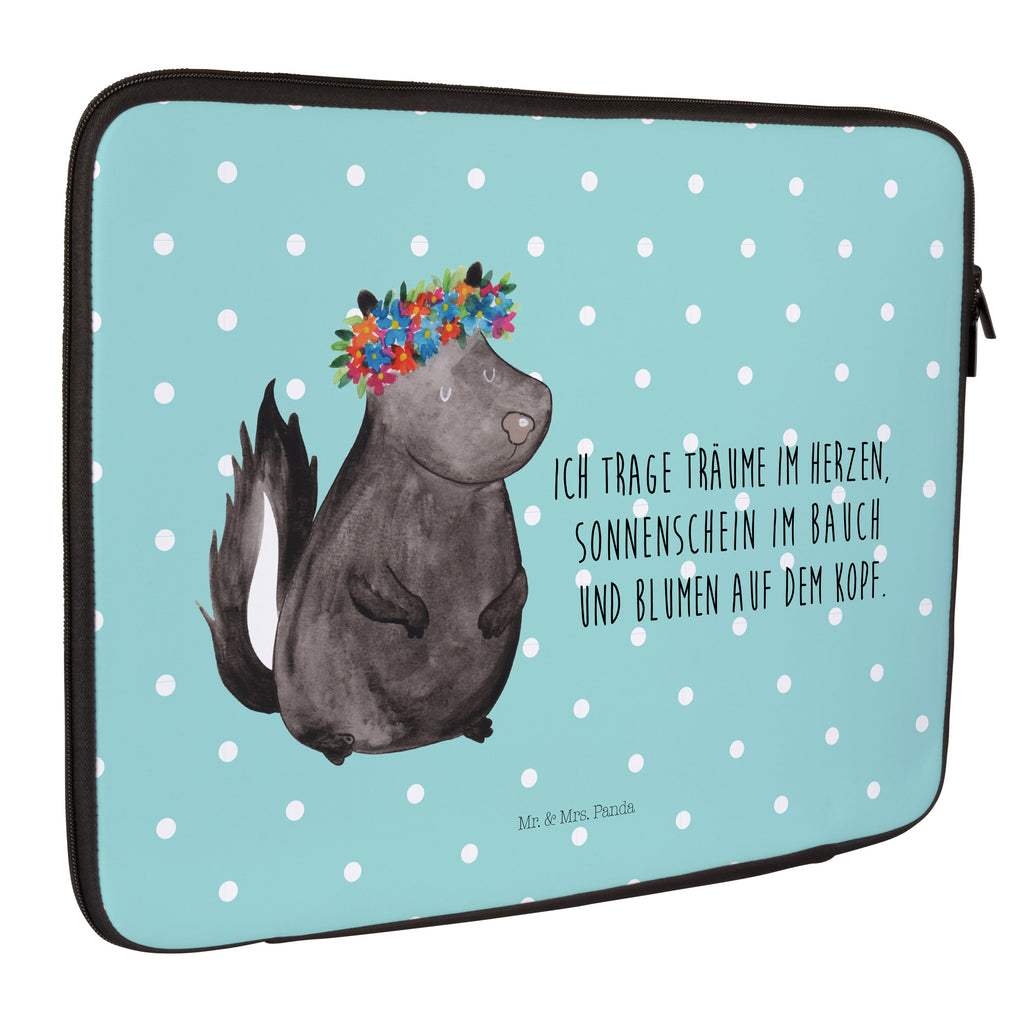 27 x 36 Notebook Tasche  Stinktier Blumenmaedchen Notebook Tasche, Laptop, Computertasche, Tasche, Damen, Schutzhülle, Stinktier, Skunk, Wildtier, Raubtier, Stinker, Stinki, Yoga, Namaste, Lebe, Liebe, Lache