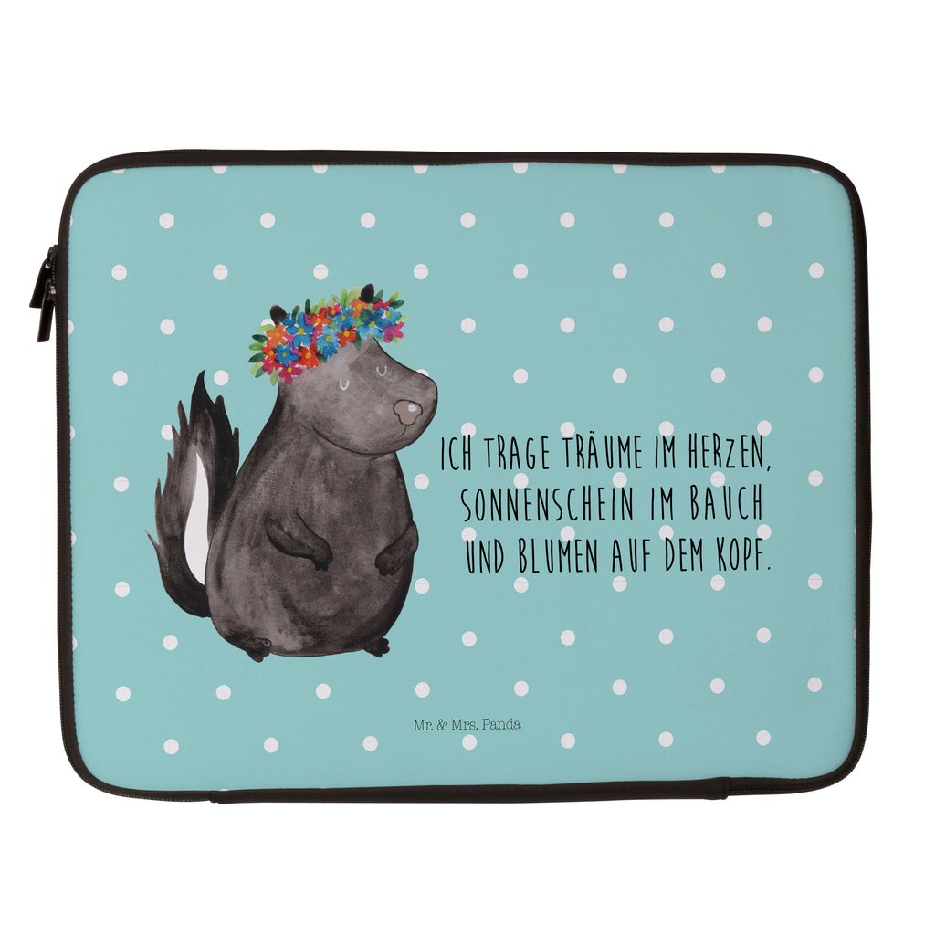 27 x 36 Notebook Tasche  Stinktier Blumenmaedchen Notebook Tasche, Laptop, Computertasche, Tasche, Damen, Schutzhülle, Stinktier, Skunk, Wildtier, Raubtier, Stinker, Stinki, Yoga, Namaste, Lebe, Liebe, Lache