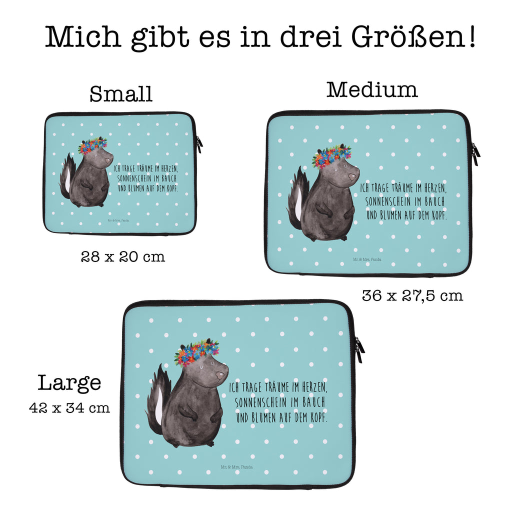 27 x 36 Notebook Tasche  Stinktier Blumenmaedchen Notebook Tasche, Laptop, Computertasche, Tasche, Damen, Schutzhülle, Stinktier, Skunk, Wildtier, Raubtier, Stinker, Stinki, Yoga, Namaste, Lebe, Liebe, Lache