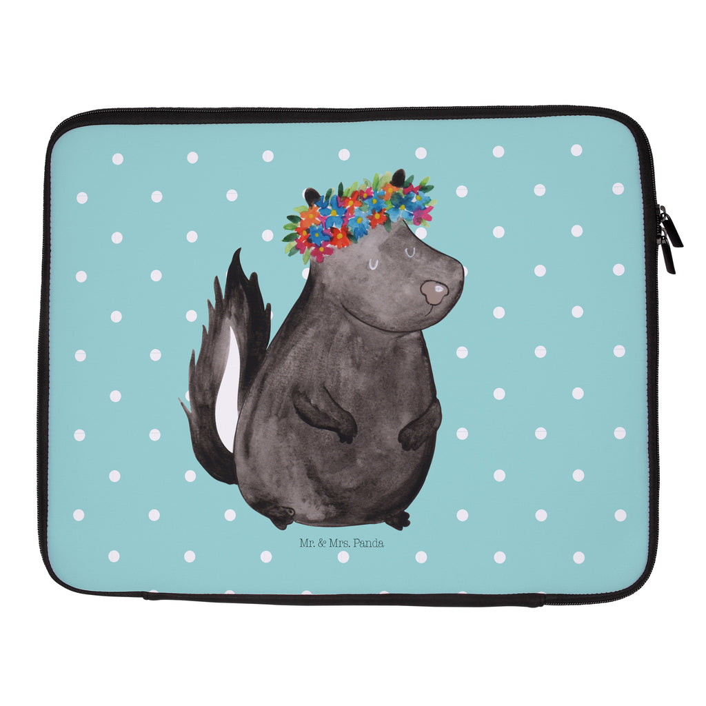 27 x 36 Notebook Tasche  Stinktier Blumenmaedchen Notebook Tasche, Laptop, Computertasche, Tasche, Damen, Schutzhülle, Stinktier, Skunk, Wildtier, Raubtier, Stinker, Stinki, Yoga, Namaste, Lebe, Liebe, Lache
