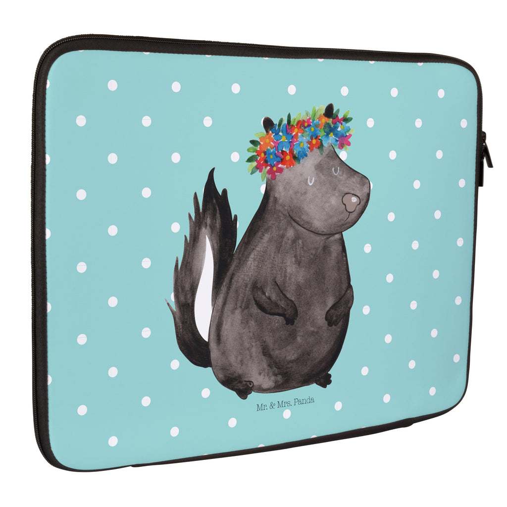 27 x 36 Notebook Tasche  Stinktier Blumenmaedchen Notebook Tasche, Laptop, Computertasche, Tasche, Damen, Schutzhülle, Stinktier, Skunk, Wildtier, Raubtier, Stinker, Stinki, Yoga, Namaste, Lebe, Liebe, Lache