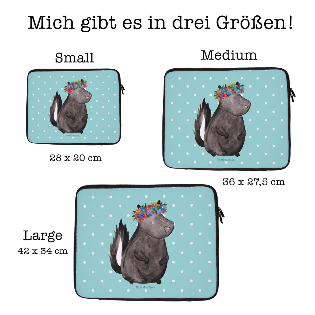 27 x 36 Notebook Tasche  Stinktier Blumenmaedchen Notebook Tasche, Laptop, Computertasche, Tasche, Damen, Schutzhülle, Stinktier, Skunk, Wildtier, Raubtier, Stinker, Stinki, Yoga, Namaste, Lebe, Liebe, Lache