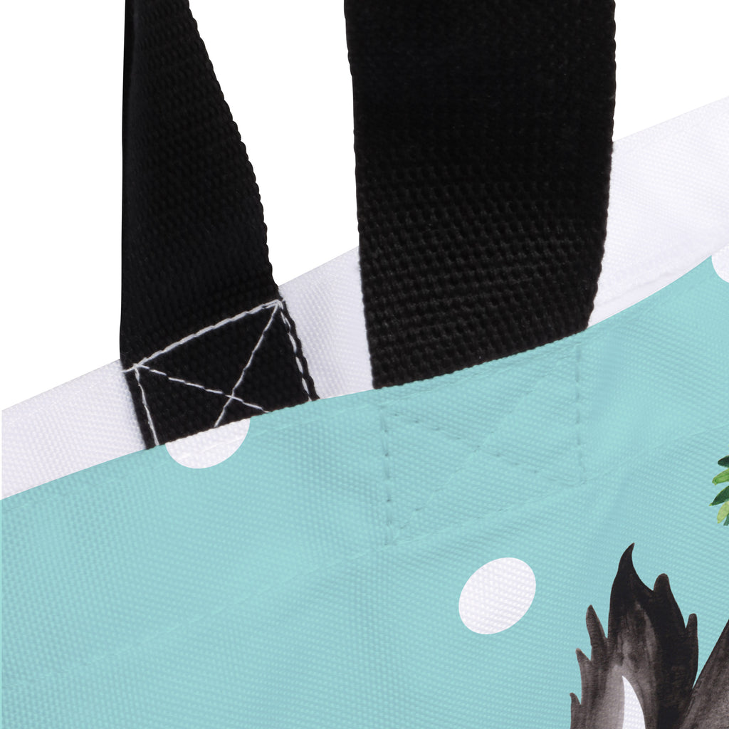 Shopper Stinktier Blumenmaedchen Beutel, Einkaufstasche, Tasche, Strandtasche, Einkaufsbeutel, Shopper, Schultasche, Freizeittasche, Tragebeutel, Schulbeutel, Alltagstasche, Stinktier, Skunk, Wildtier, Raubtier, Stinker, Stinki, Yoga, Namaste, Lebe, Liebe, Lache