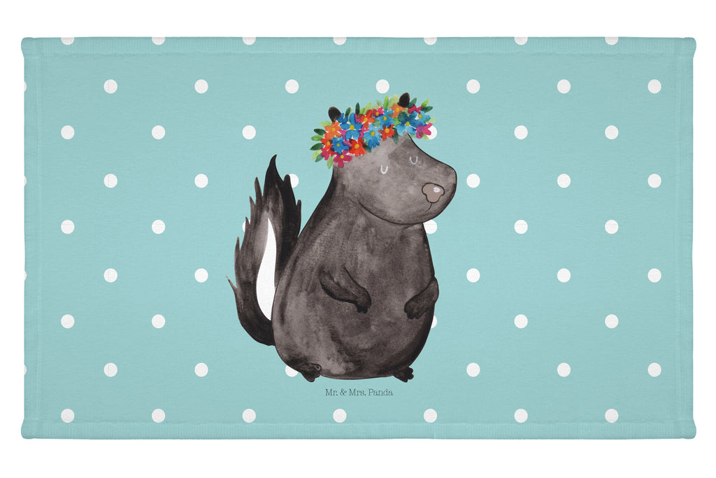 Gäste Handtuch Stinktier Blumenmaedchen Gästetuch, Reisehandtuch, Sport Handtuch, Frottier, Kinder Handtuch, Stinktier, Skunk, Wildtier, Raubtier, Stinker, Stinki, Yoga, Namaste, Lebe, Liebe, Lache