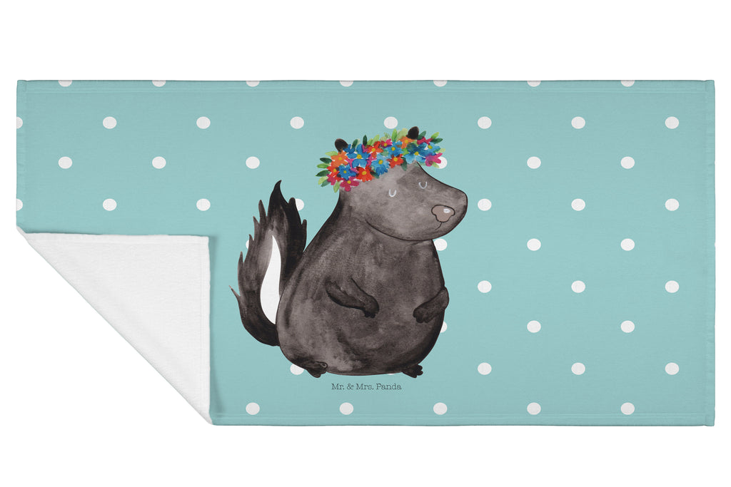 Gäste Handtuch Stinktier Blumenmaedchen Gästetuch, Reisehandtuch, Sport Handtuch, Frottier, Kinder Handtuch, Stinktier, Skunk, Wildtier, Raubtier, Stinker, Stinki, Yoga, Namaste, Lebe, Liebe, Lache