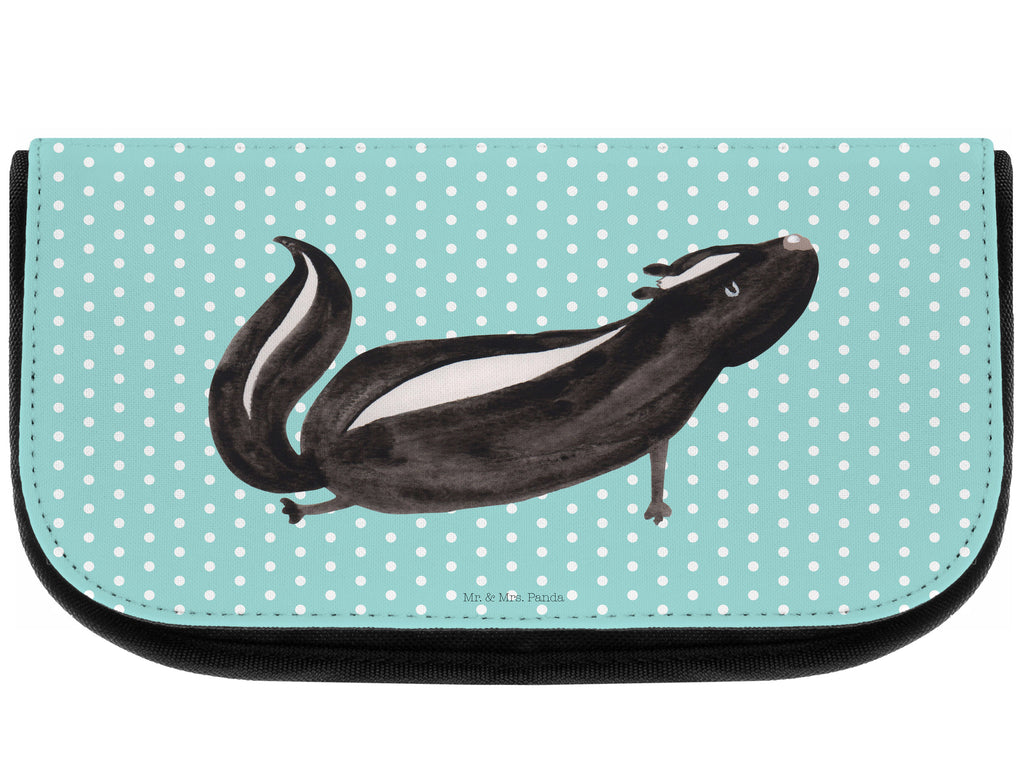 Kosmetiktasche Stinktier Yoga Kosmetikbeutel, Kulturtasche, Kulturbeutel, Schminktasche, Make-Up Tasche, Stinktier, Skunk, Wildtier, Raubtier, Stinker, Stinki, Yoga, Namaste, Lebe, Liebe, Lache