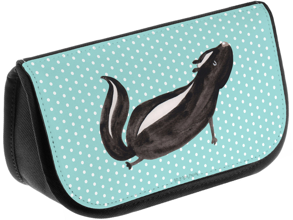 Kosmetiktasche Stinktier Yoga Kosmetikbeutel, Kulturtasche, Kulturbeutel, Schminktasche, Make-Up Tasche, Stinktier, Skunk, Wildtier, Raubtier, Stinker, Stinki, Yoga, Namaste, Lebe, Liebe, Lache