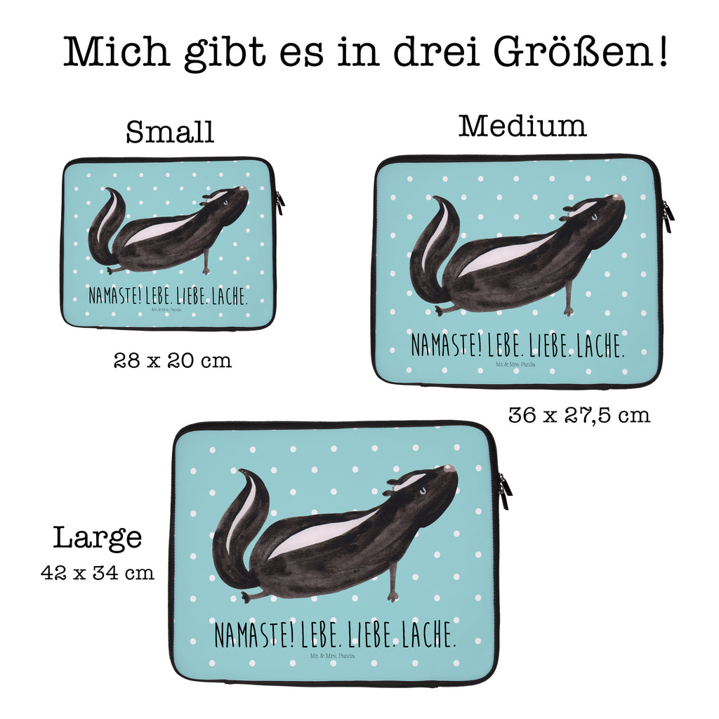 20 x 28 Notebook Tasche  Stinktier Yoga Notebook Tasche, Laptop, Computertasche, Tasche, Stinktier, Skunk, Wildtier, Raubtier, Stinker, Stinki, Yoga, Namaste, Lebe, Liebe, Lache