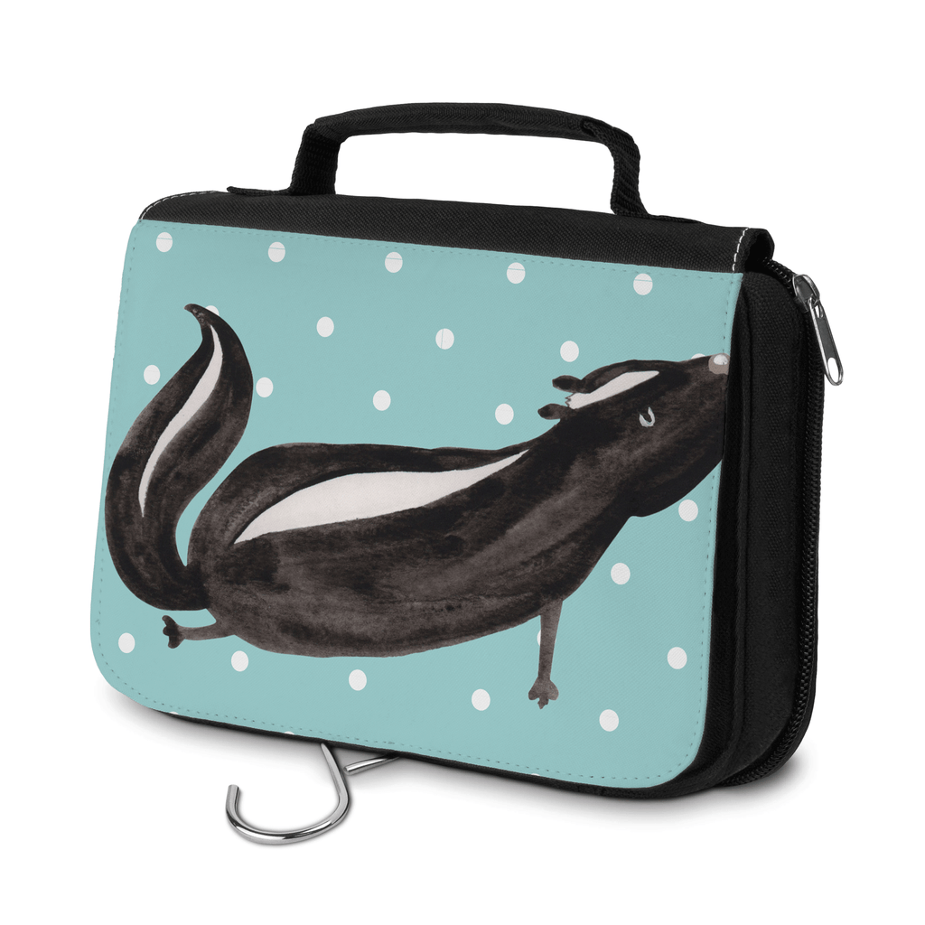 Kulturbeutel Stinktier Yoga Kulturbeutel, Zum Aufhängen, Waschtasche, Kosmetiktasche, Damen, Herren, Aufbewahrungstasche, Schminktasche, Kosmetikbeutel, Organizer, Kulturtasche, Schminkutensil, Stinktier, Skunk, Wildtier, Raubtier, Stinker, Stinki, Yoga, Namaste, Lebe, Liebe, Lache