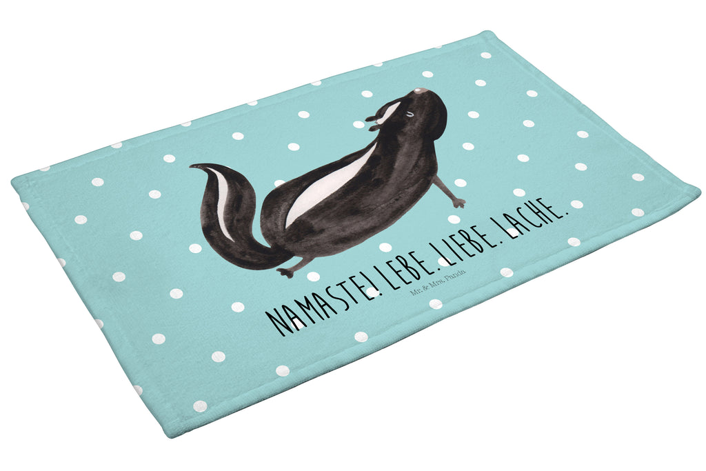 Gäste Handtuch Stinktier Yoga Gästetuch, Reisehandtuch, Sport Handtuch, Frottier, Kinder Handtuch, Stinktier, Skunk, Wildtier, Raubtier, Stinker, Stinki, Yoga, Namaste, Lebe, Liebe, Lache