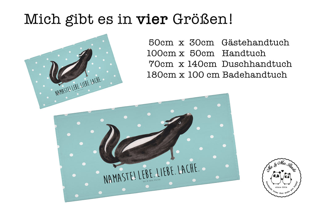 Gäste Handtuch Stinktier Yoga Gästetuch, Reisehandtuch, Sport Handtuch, Frottier, Kinder Handtuch, Stinktier, Skunk, Wildtier, Raubtier, Stinker, Stinki, Yoga, Namaste, Lebe, Liebe, Lache