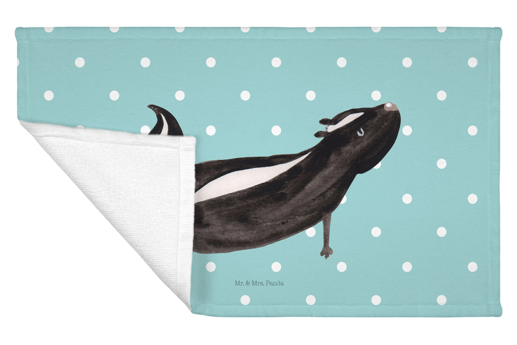 Gäste Handtuch Stinktier Yoga Gästetuch, Reisehandtuch, Sport Handtuch, Frottier, Kinder Handtuch, Stinktier, Skunk, Wildtier, Raubtier, Stinker, Stinki, Yoga, Namaste, Lebe, Liebe, Lache