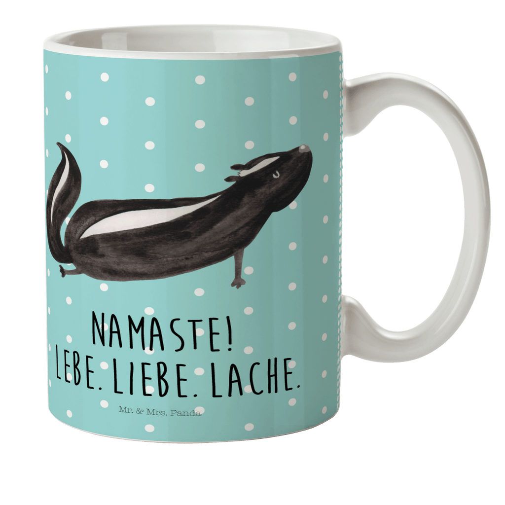Kindertasse Stinktier Yoga Kunststoff Tasse, Kindergarten, Tasse, Trinkbecher, Camping Becher, Kaffeetasse, Kunststoffbecher, Kindergartenbecher, Outdoorgeschirr, Kunststoffgeschirr, Reisebecher, Reisetasse, Kinderbecher, Stinktier, Skunk, Wildtier, Raubtier, Stinker, Stinki, Yoga, Namaste, Lebe, Liebe, Lache