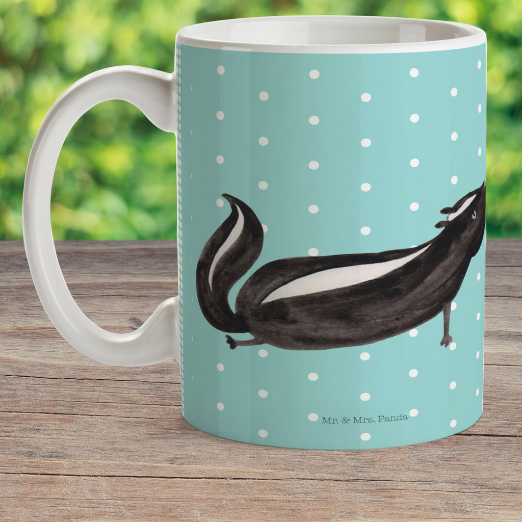 Kindertasse Stinktier Yoga Kunststoff Tasse, Kindergarten, Tasse, Trinkbecher, Camping Becher, Kaffeetasse, Kunststoffbecher, Kindergartenbecher, Outdoorgeschirr, Kunststoffgeschirr, Reisebecher, Reisetasse, Kinderbecher, Stinktier, Skunk, Wildtier, Raubtier, Stinker, Stinki, Yoga, Namaste, Lebe, Liebe, Lache