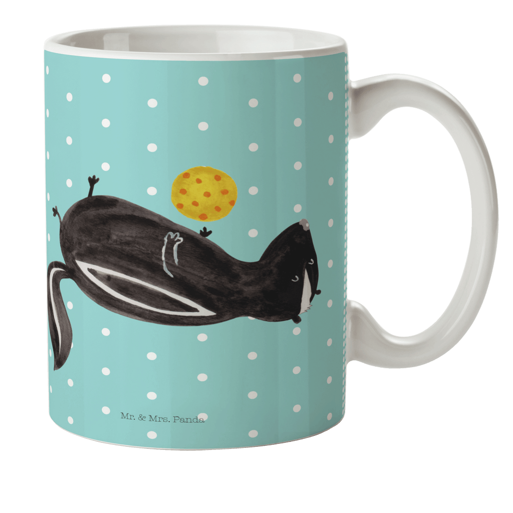 Kindertasse Stinktier Ball Kunststoff Tasse, Kindergarten, Tasse, Trinkbecher, Camping Becher, Kaffeetasse, Kunststoffbecher, Kindergartenbecher, Outdoorgeschirr, Kunststoffgeschirr, Reisebecher, Reisetasse, Kinderbecher, Stinktier, Skunk, Wildtier, Raubtier, Stinker, Stinki, verspielt, Weisheit