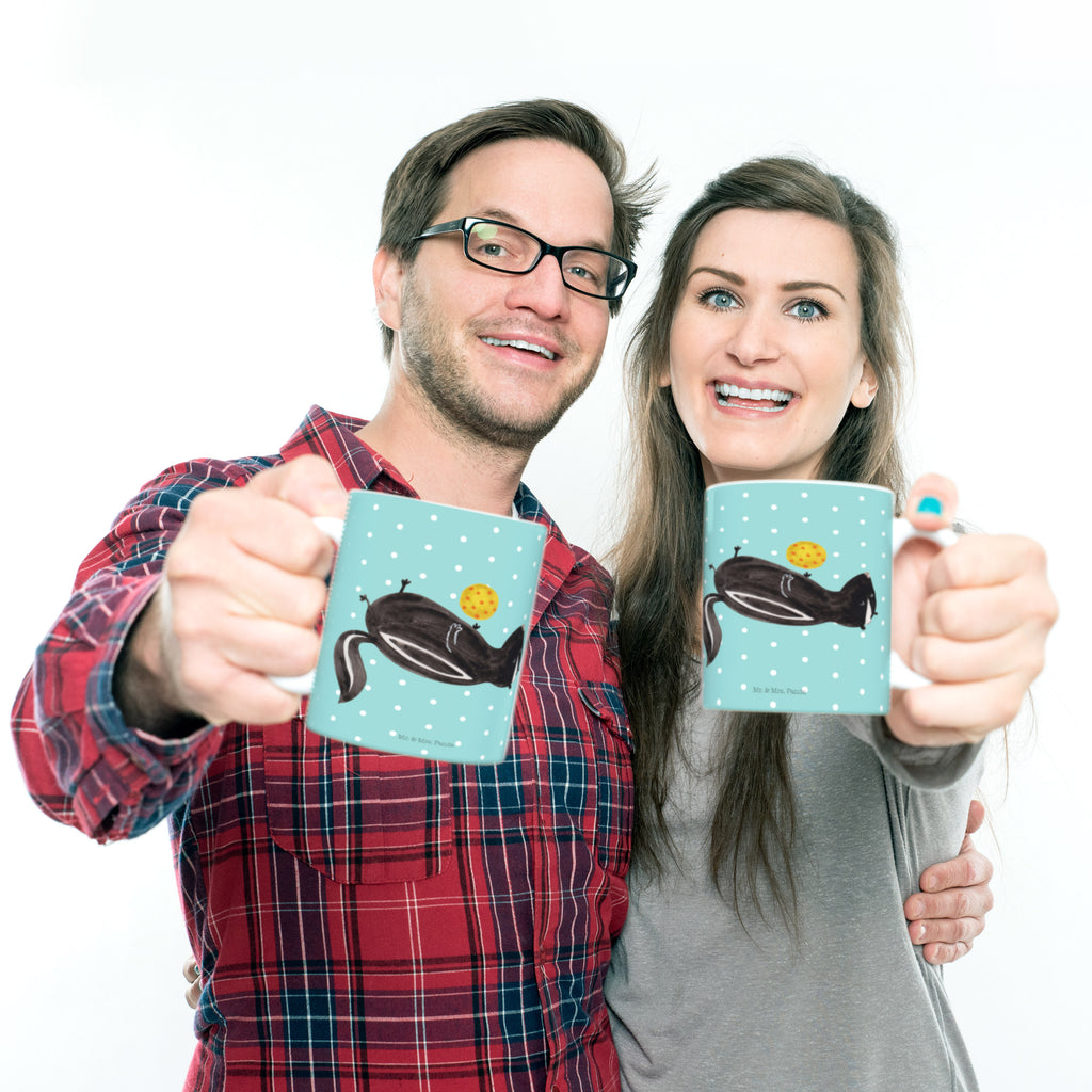 Kindertasse Stinktier Ball Kunststoff Tasse, Kindergarten, Tasse, Trinkbecher, Camping Becher, Kaffeetasse, Kunststoffbecher, Kindergartenbecher, Outdoorgeschirr, Kunststoffgeschirr, Reisebecher, Reisetasse, Kinderbecher, Stinktier, Skunk, Wildtier, Raubtier, Stinker, Stinki, verspielt, Weisheit