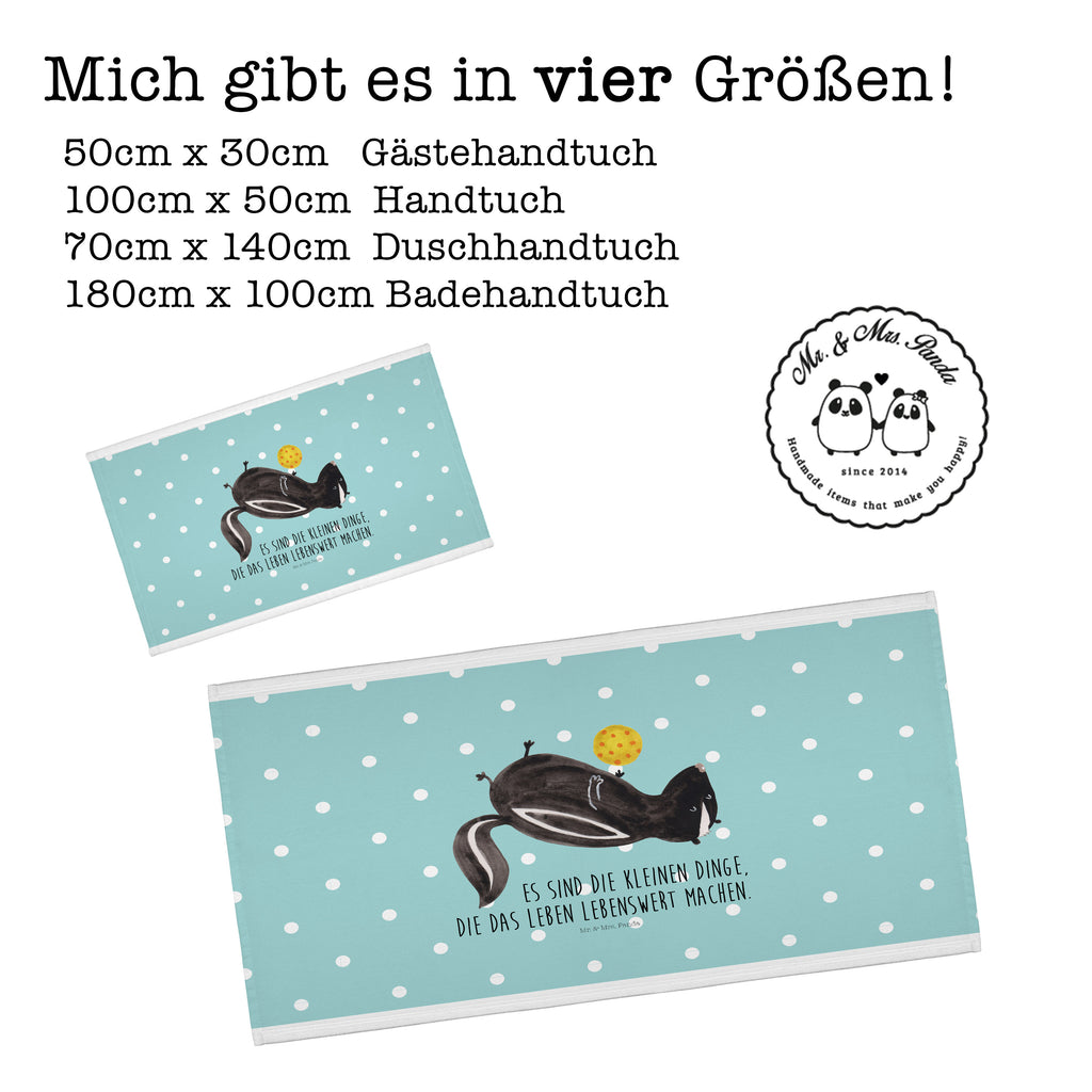 50 x 100 Handtuch Stinktier Ball Handtuch, Badehandtuch, Badezimmer, Handtücher, groß, Kinder, Baby, Stinktier, Skunk, Wildtier, Raubtier, Stinker, Stinki, verspielt, Weisheit