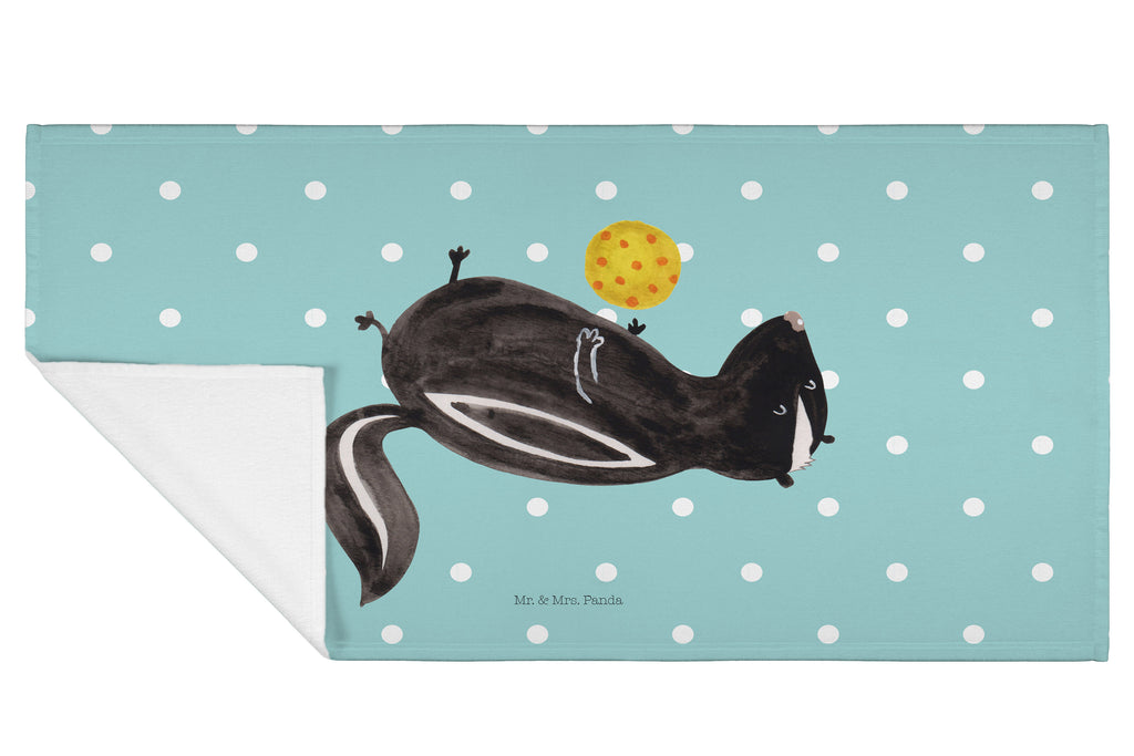 50 x 100 Handtuch Stinktier Ball Handtuch, Badehandtuch, Badezimmer, Handtücher, groß, Kinder, Baby, Stinktier, Skunk, Wildtier, Raubtier, Stinker, Stinki, verspielt, Weisheit