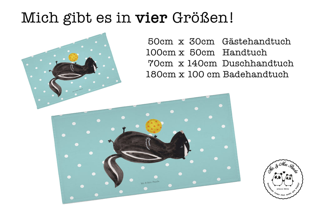 50 x 100 Handtuch Stinktier Ball Handtuch, Badehandtuch, Badezimmer, Handtücher, groß, Kinder, Baby, Stinktier, Skunk, Wildtier, Raubtier, Stinker, Stinki, verspielt, Weisheit
