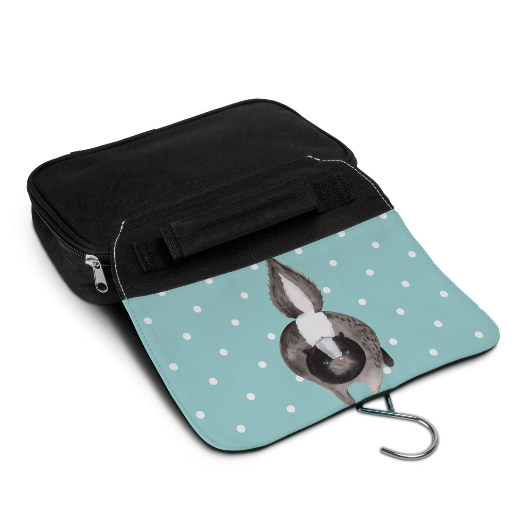 Kulturbeutel Stinktier Angriff Kulturbeutel, Zum Aufhängen, Waschtasche, Kosmetiktasche, Damen, Herren, Aufbewahrungstasche, Schminktasche, Kosmetikbeutel, Organizer, Kulturtasche, Schminkutensil, Stinktier, Skunk, Wildtier, Raubtier, Stinker, Stinki, wütend, Drohung