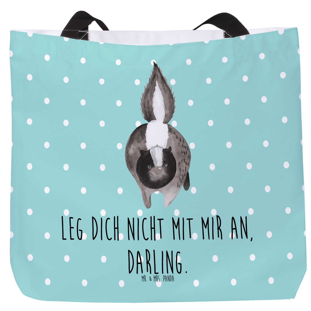 Shopper Stinktier Angriff Beutel, Einkaufstasche, Tasche, Strandtasche, Einkaufsbeutel, Shopper, Schultasche, Freizeittasche, Tragebeutel, Schulbeutel, Alltagstasche, Stinktier, Skunk, Wildtier, Raubtier, Stinker, Stinki, wütend, Drohung