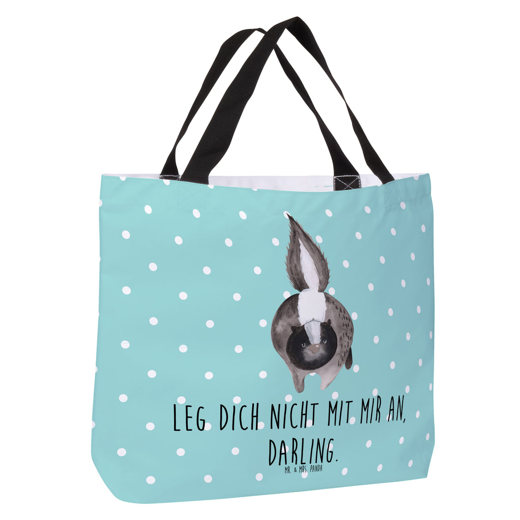 Shopper Stinktier Angriff Beutel, Einkaufstasche, Tasche, Strandtasche, Einkaufsbeutel, Shopper, Schultasche, Freizeittasche, Tragebeutel, Schulbeutel, Alltagstasche, Stinktier, Skunk, Wildtier, Raubtier, Stinker, Stinki, wütend, Drohung