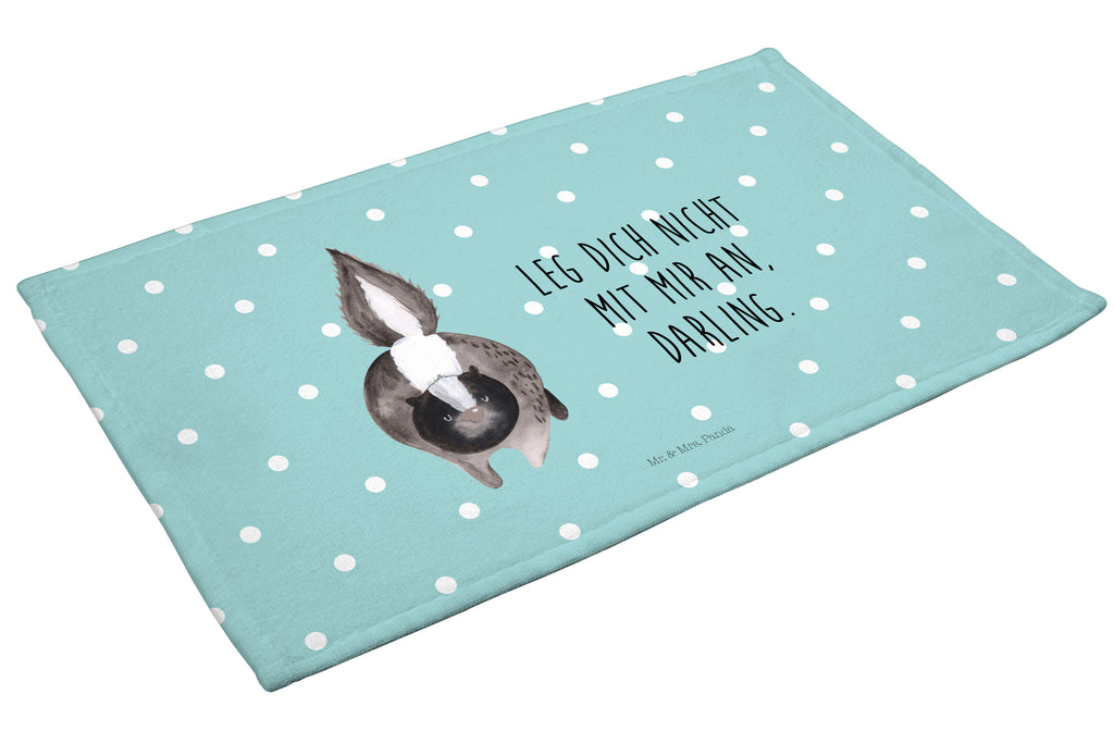 Gäste Handtuch Stinktier Angriff Gästetuch, Reisehandtuch, Sport Handtuch, Frottier, Kinder Handtuch, Stinktier, Skunk, Wildtier, Raubtier, Stinker, Stinki, wütend, Drohung