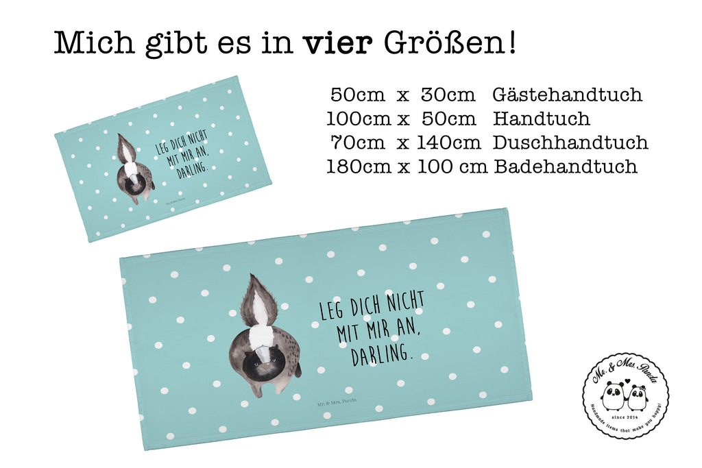 Gäste Handtuch Stinktier Angriff Gästetuch, Reisehandtuch, Sport Handtuch, Frottier, Kinder Handtuch, Stinktier, Skunk, Wildtier, Raubtier, Stinker, Stinki, wütend, Drohung