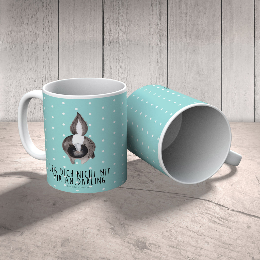 Kindertasse Stinktier Angriff Kunststoff Tasse, Kindergarten, Tasse, Trinkbecher, Camping Becher, Kaffeetasse, Kunststoffbecher, Kindergartenbecher, Outdoorgeschirr, Kunststoffgeschirr, Reisebecher, Reisetasse, Kinderbecher, Stinktier, Skunk, Wildtier, Raubtier, Stinker, Stinki, wütend, Drohung