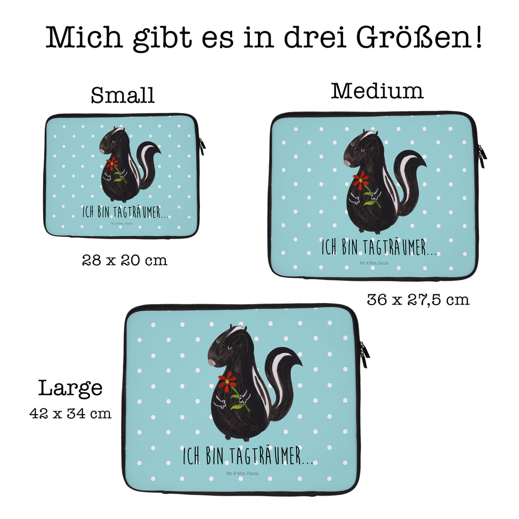 27 x 36 Notebook Tasche  Stinktier Blume Notebook Tasche, Laptop, Computertasche, Tasche, Damen, Schutzhülle, Stinktier, Skunk, Wildtier, Raubtier, Stinker, Stinki, Tagträumer, verträumt, Dreams, Träume