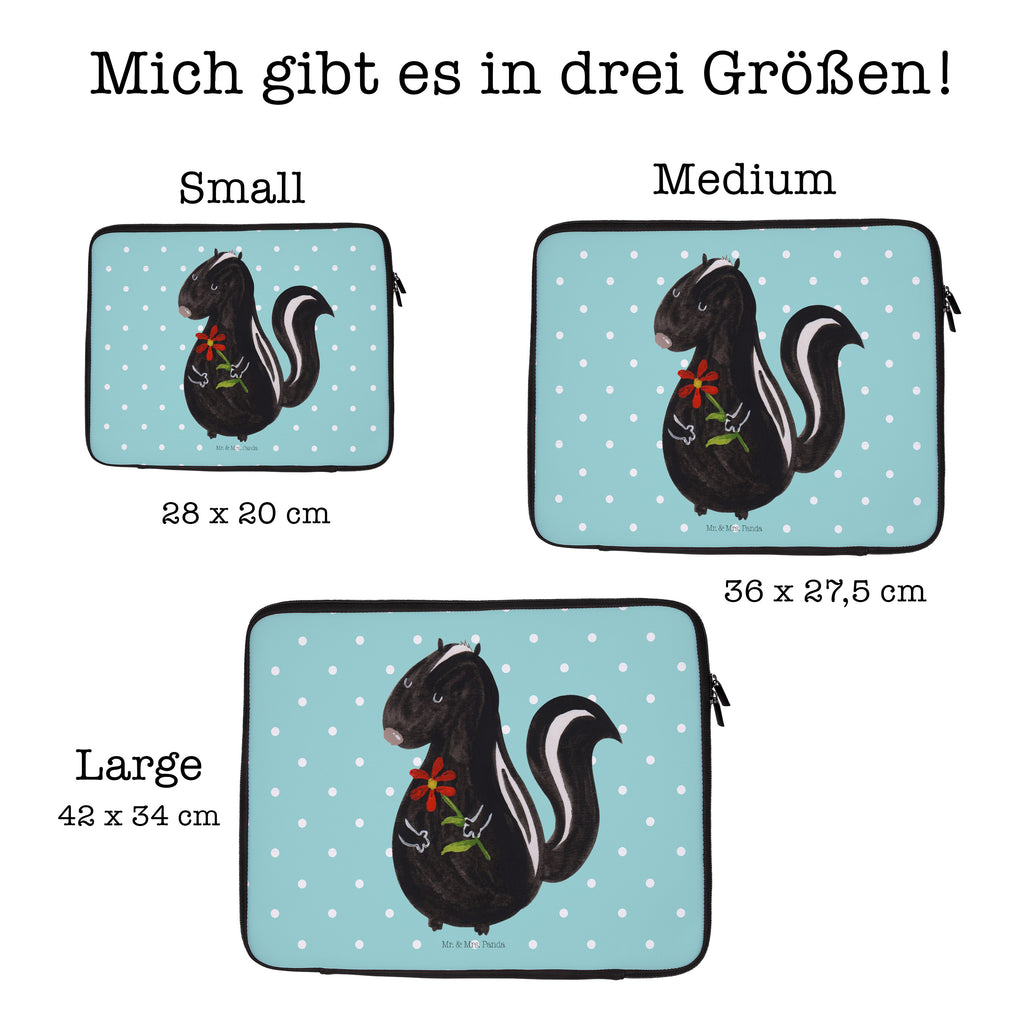 27 x 36 Notebook Tasche  Stinktier Blume Notebook Tasche, Laptop, Computertasche, Tasche, Damen, Schutzhülle, Stinktier, Skunk, Wildtier, Raubtier, Stinker, Stinki, Tagträumer, verträumt, Dreams, Träume