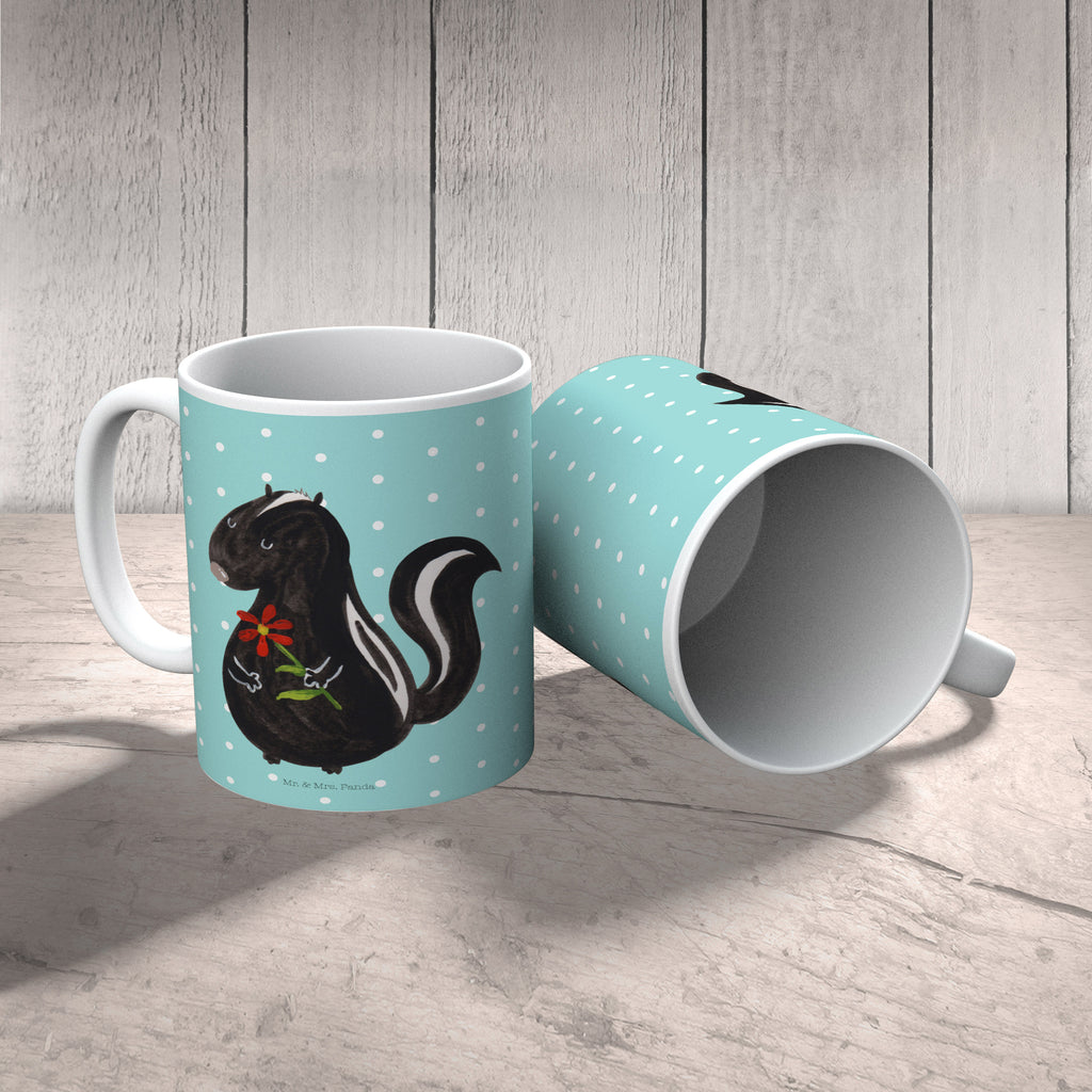 Kindertasse Stinktier Blume Kunststoff Tasse, Kindergarten, Tasse, Trinkbecher, Camping Becher, Kaffeetasse, Kunststoffbecher, Kindergartenbecher, Outdoorgeschirr, Kunststoffgeschirr, Reisebecher, Reisetasse, Kinderbecher, Stinktier, Skunk, Wildtier, Raubtier, Stinker, Stinki, Tagträumer, verträumt, Dreams, Träume