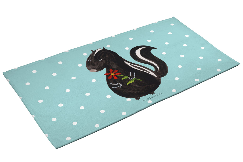 50 x 100 Handtuch Stinktier Blume Handtuch, Badehandtuch, Badezimmer, Handtücher, groß, Kinder, Baby, Stinktier, Skunk, Wildtier, Raubtier, Stinker, Stinki, Tagträumer, verträumt, Dreams, Träume
