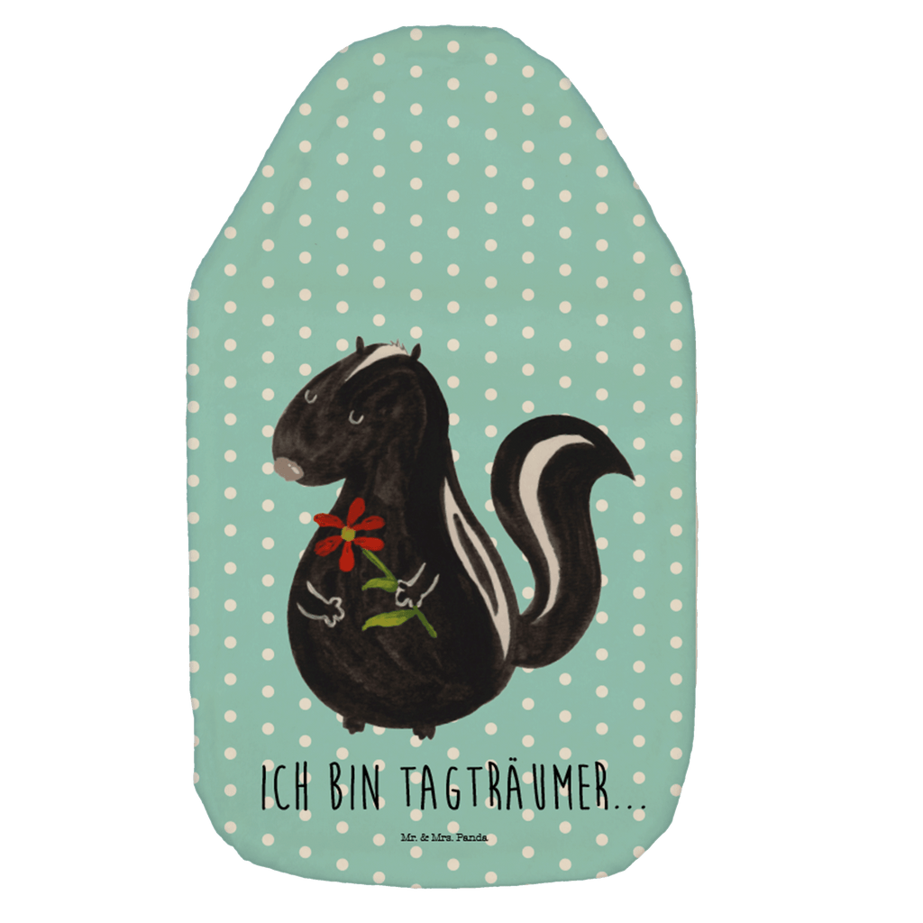 Wärmflasche Stinktier Blume Wärmekissen, Kinderwärmflasche, Körnerkissen, Wärmflaschenbezug, Wärmflasche mit Bezug, Stinktier, Skunk, Wildtier, Raubtier, Stinker, Stinki, Tagträumer, verträumt, Dreams, Träume