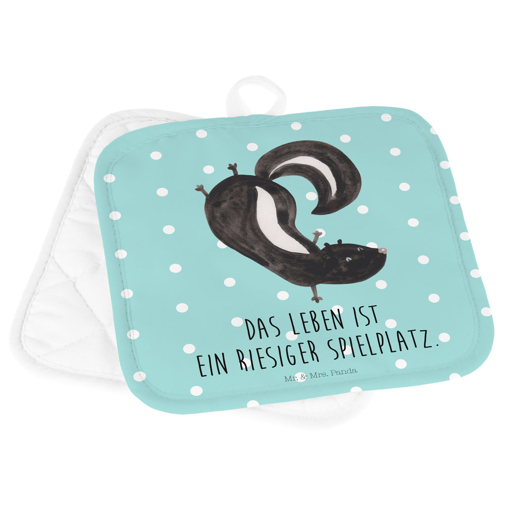 2er Set Topflappen  Stinktier Handstand Topflappen, Topfuntersetzer, Ofenhandschuh, Topflappen Set, Topflappen lustig, Topflappen mit Spruch, Stinktier, Skunk, Wildtier, Raubtier, Stinker, Stinki, Spielplatz, verpielt, Kind