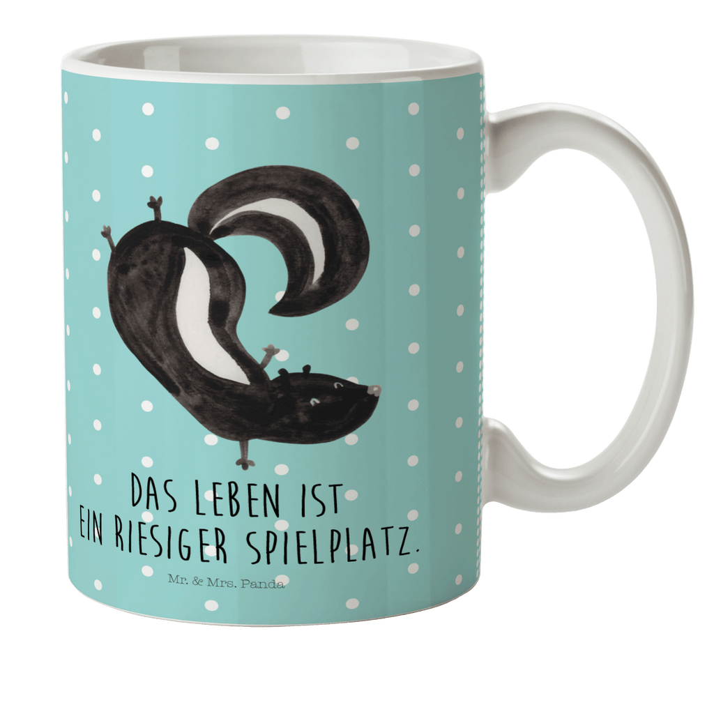 Kindertasse Stinktier Handstand Kunststoff Tasse, Kindergarten, Tasse, Trinkbecher, Camping Becher, Kaffeetasse, Kunststoffbecher, Kindergartenbecher, Outdoorgeschirr, Kunststoffgeschirr, Reisebecher, Reisetasse, Kinderbecher, Stinktier, Skunk, Wildtier, Raubtier, Stinker, Stinki, Spielplatz, verpielt, Kind