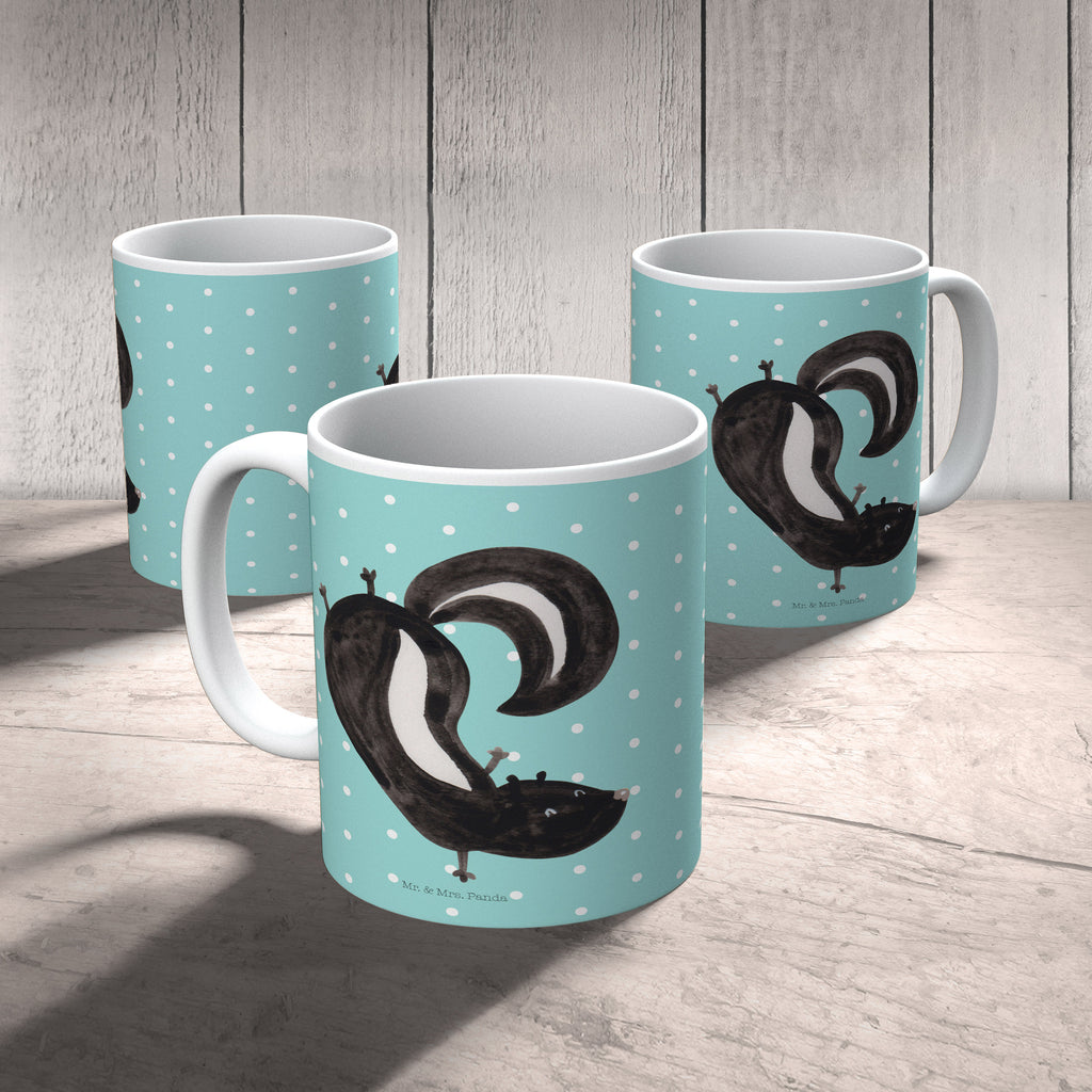 Kindertasse Stinktier Handstand Kunststoff Tasse, Kindergarten, Tasse, Trinkbecher, Camping Becher, Kaffeetasse, Kunststoffbecher, Kindergartenbecher, Outdoorgeschirr, Kunststoffgeschirr, Reisebecher, Reisetasse, Kinderbecher, Stinktier, Skunk, Wildtier, Raubtier, Stinker, Stinki, Spielplatz, verpielt, Kind