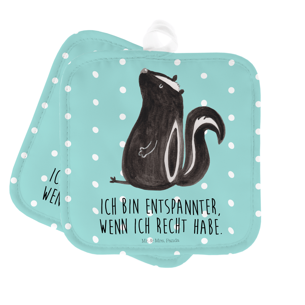 2er Set Topflappen  Stinktier sitzend Topflappen, Topfuntersetzer, Ofenhandschuh, Topflappen Set, Topflappen lustig, Topflappen mit Spruch, Stinktier, Skunk, Wildtier, Raubtier, Stinker, Stinki, Spruch, Büro, Recht, Besserwisser