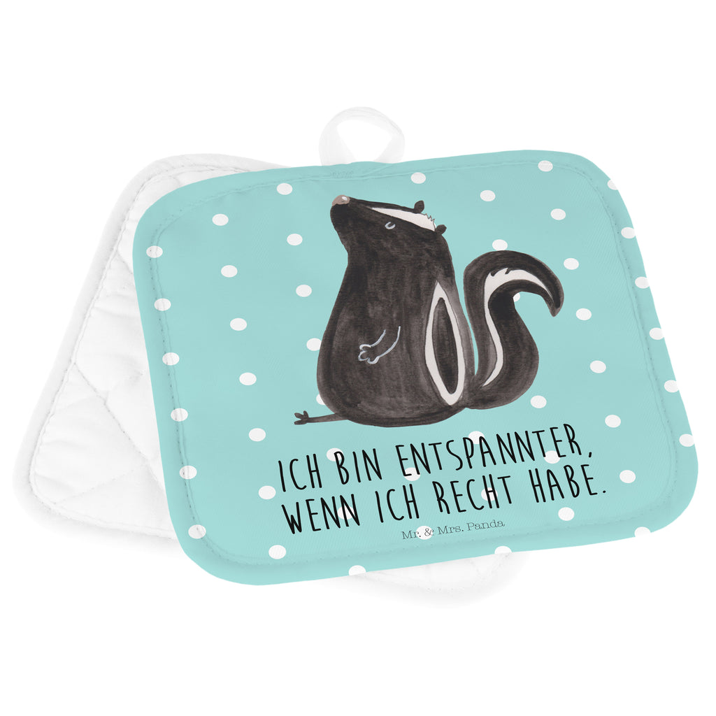 2er Set Topflappen  Stinktier sitzend Topflappen, Topfuntersetzer, Ofenhandschuh, Topflappen Set, Topflappen lustig, Topflappen mit Spruch, Stinktier, Skunk, Wildtier, Raubtier, Stinker, Stinki, Spruch, Büro, Recht, Besserwisser