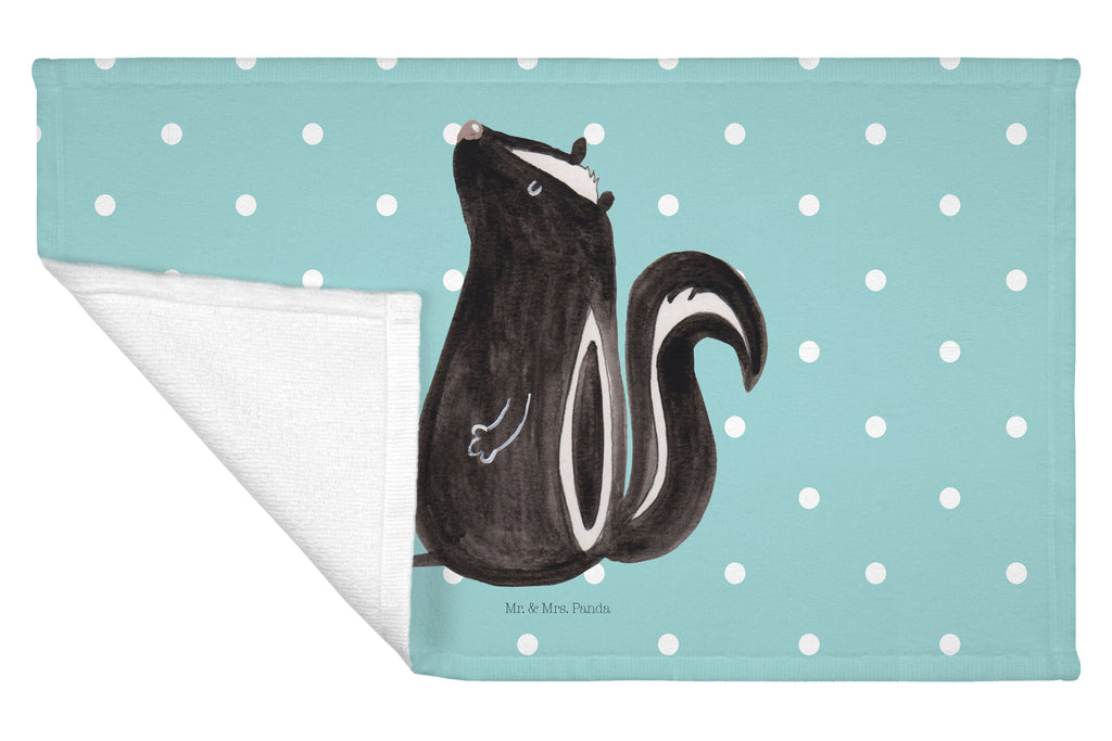 Gäste Handtuch Stinktier sitzend Gästetuch, Reisehandtuch, Sport Handtuch, Frottier, Kinder Handtuch, Stinktier, Skunk, Wildtier, Raubtier, Stinker, Stinki, Spruch, Büro, Recht, Besserwisser