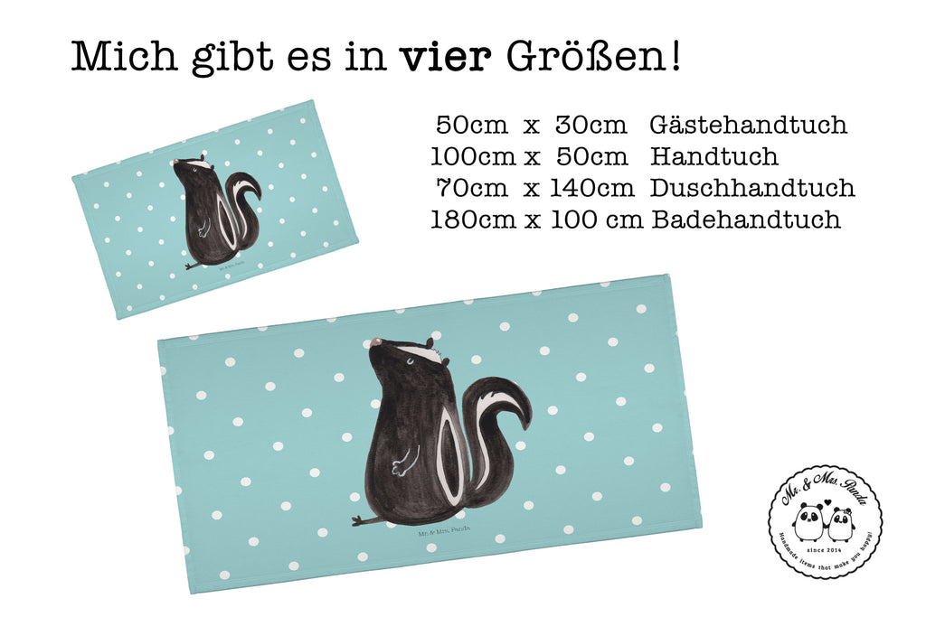 Gäste Handtuch Stinktier sitzend Gästetuch, Reisehandtuch, Sport Handtuch, Frottier, Kinder Handtuch, Stinktier, Skunk, Wildtier, Raubtier, Stinker, Stinki, Spruch, Büro, Recht, Besserwisser