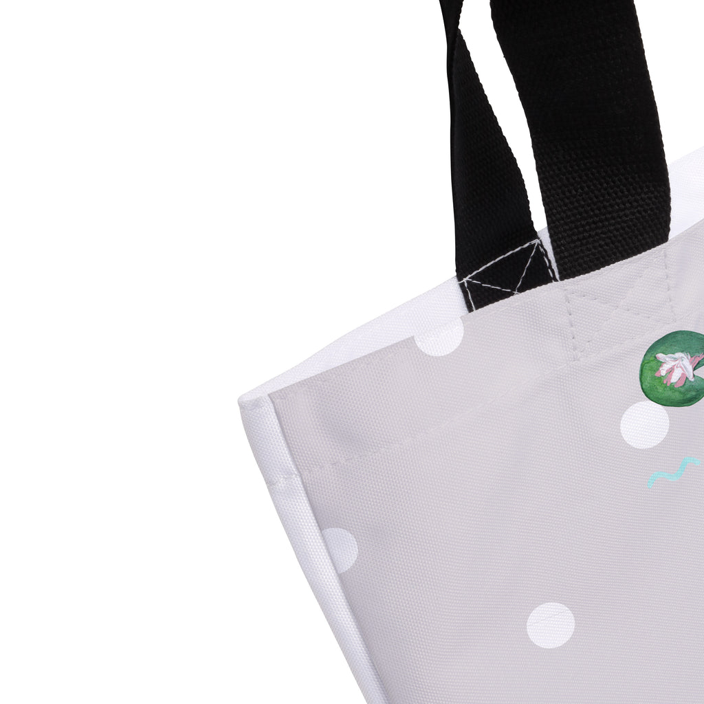 Shopper Otter mit Seerose Beutel, Einkaufstasche, Tasche, Strandtasche, Einkaufsbeutel, Shopper, Schultasche, Freizeittasche, Tragebeutel, Schulbeutel, Alltagstasche, Otter, Fischotter, Seeotter, Otter Seeotter See Otter