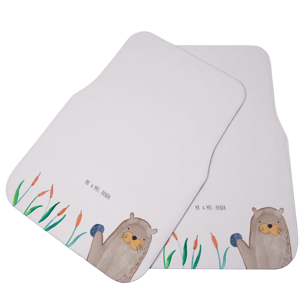 Fahrer Autofußmatte Otter mit Stein Autofußmatten, Fußmatte Auto, Fahrer, Schmutzmatte Auto, Otter, Fischotter, Seeotter, Otter Seeotter See Otter