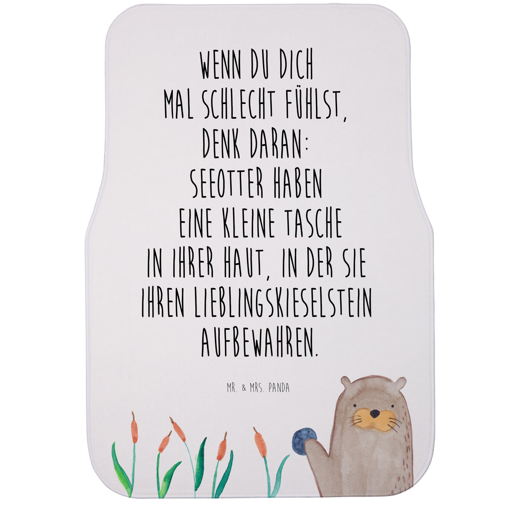 Fahrer Autofußmatte Otter mit Stein Autofußmatten, Fußmatte Auto, Fahrer, Schmutzmatte Auto, Otter, Fischotter, Seeotter, Otter Seeotter See Otter