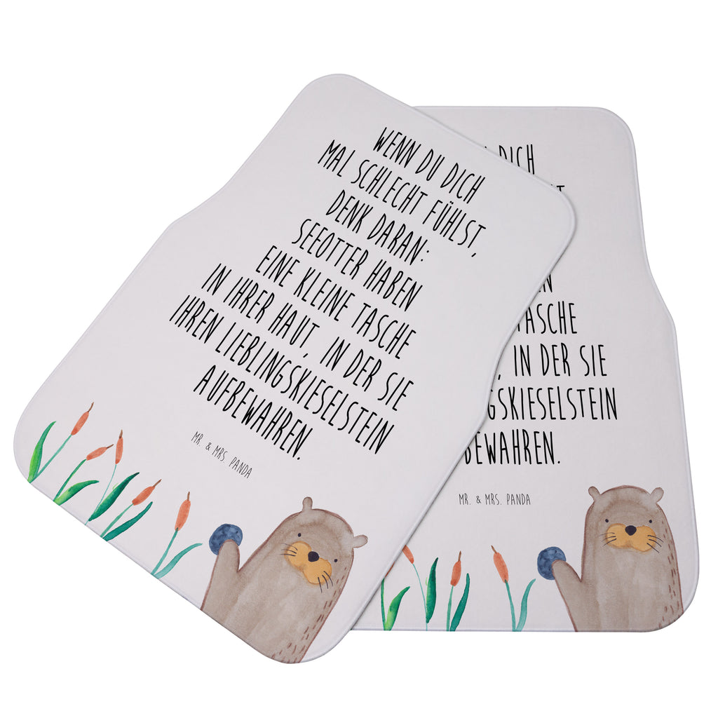 Fahrer Autofußmatte Otter mit Stein Autofußmatten, Fußmatte Auto, Fahrer, Schmutzmatte Auto, Otter, Fischotter, Seeotter, Otter Seeotter See Otter