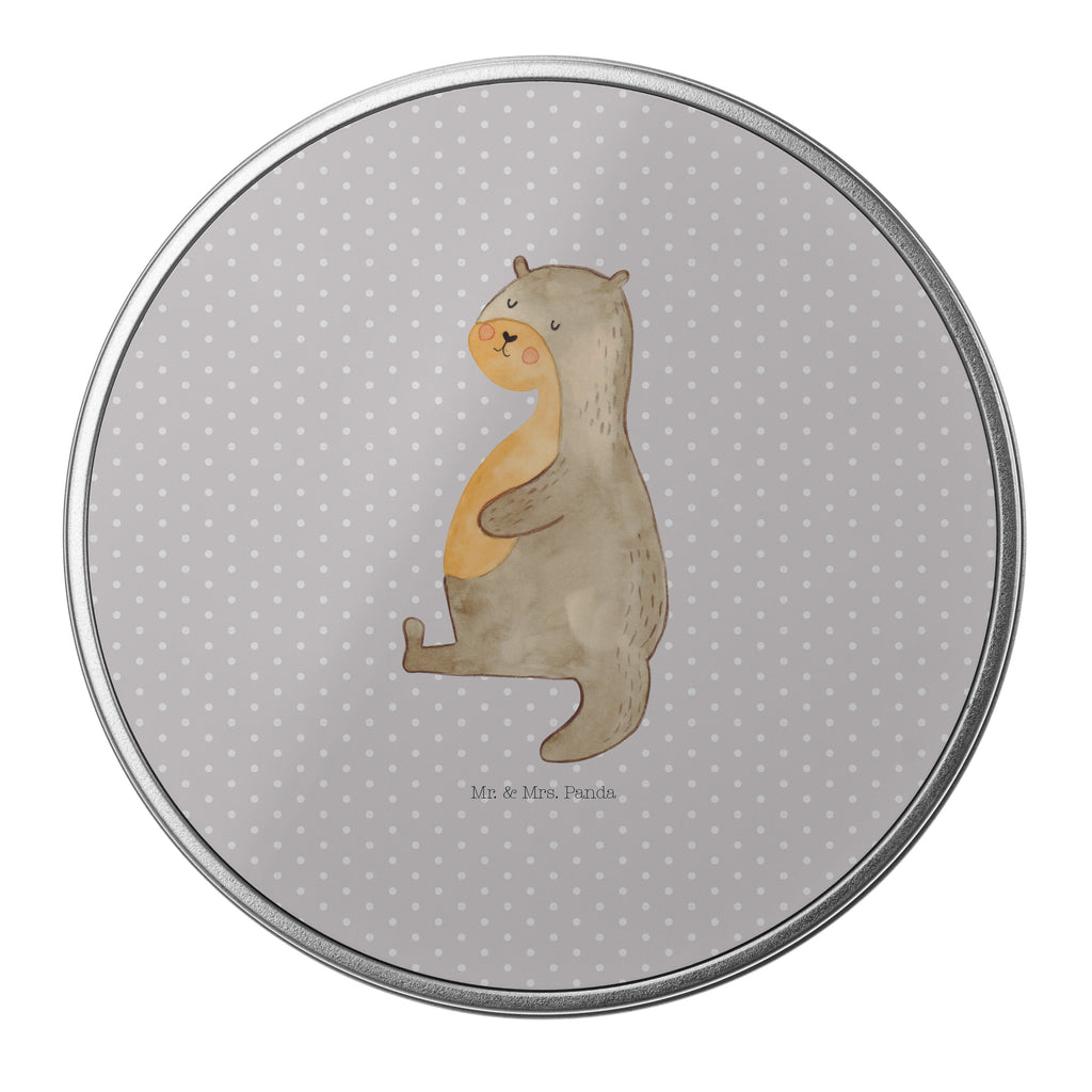 Blechdose rund Otter Bauch Metalldose, Keksdose, Dose, Vorratsdose, Geschenkbox, Otter, Fischotter, Seeotter, Otter Seeotter See Otter