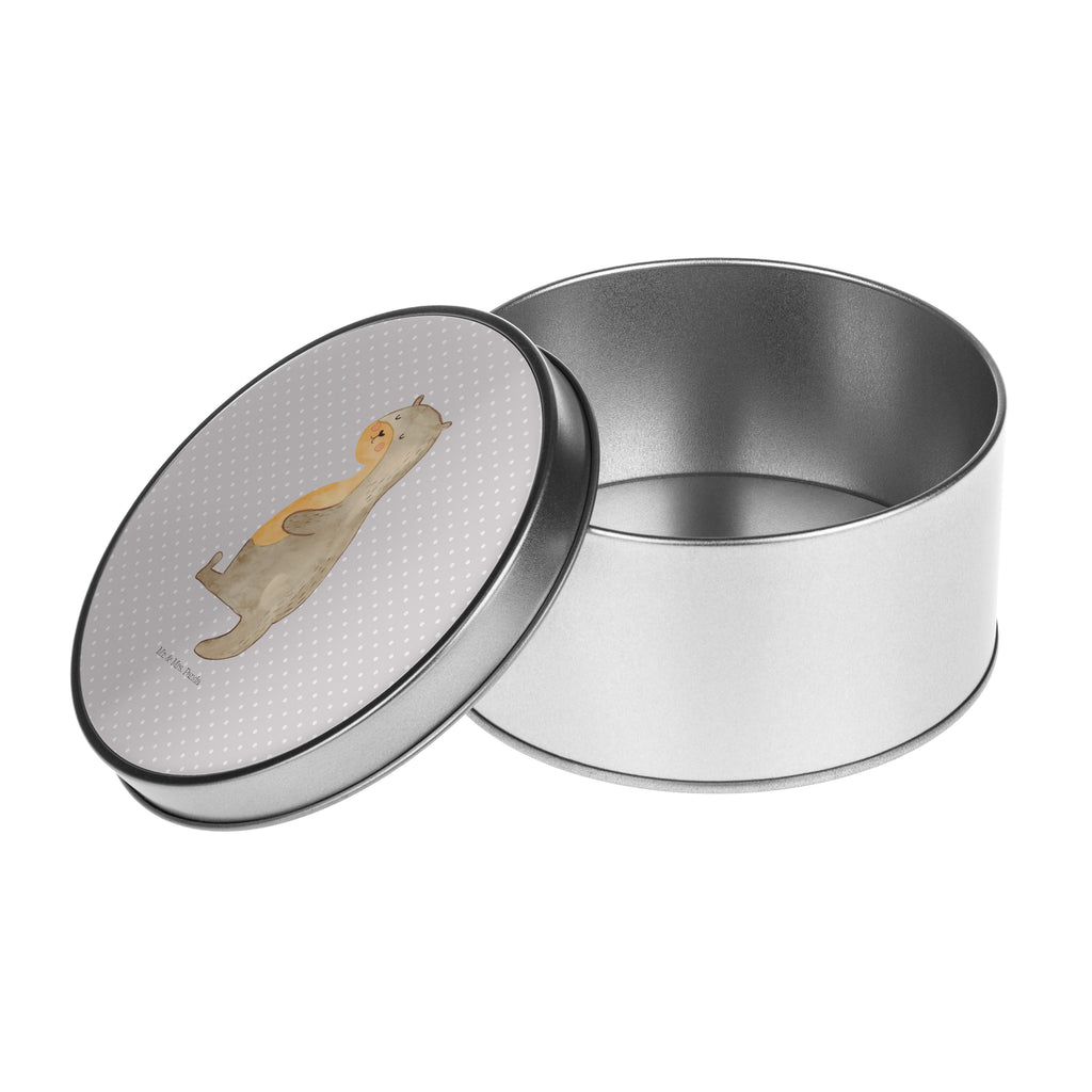 Blechdose rund Otter Bauch Metalldose, Keksdose, Dose, Vorratsdose, Geschenkbox, Otter, Fischotter, Seeotter, Otter Seeotter See Otter