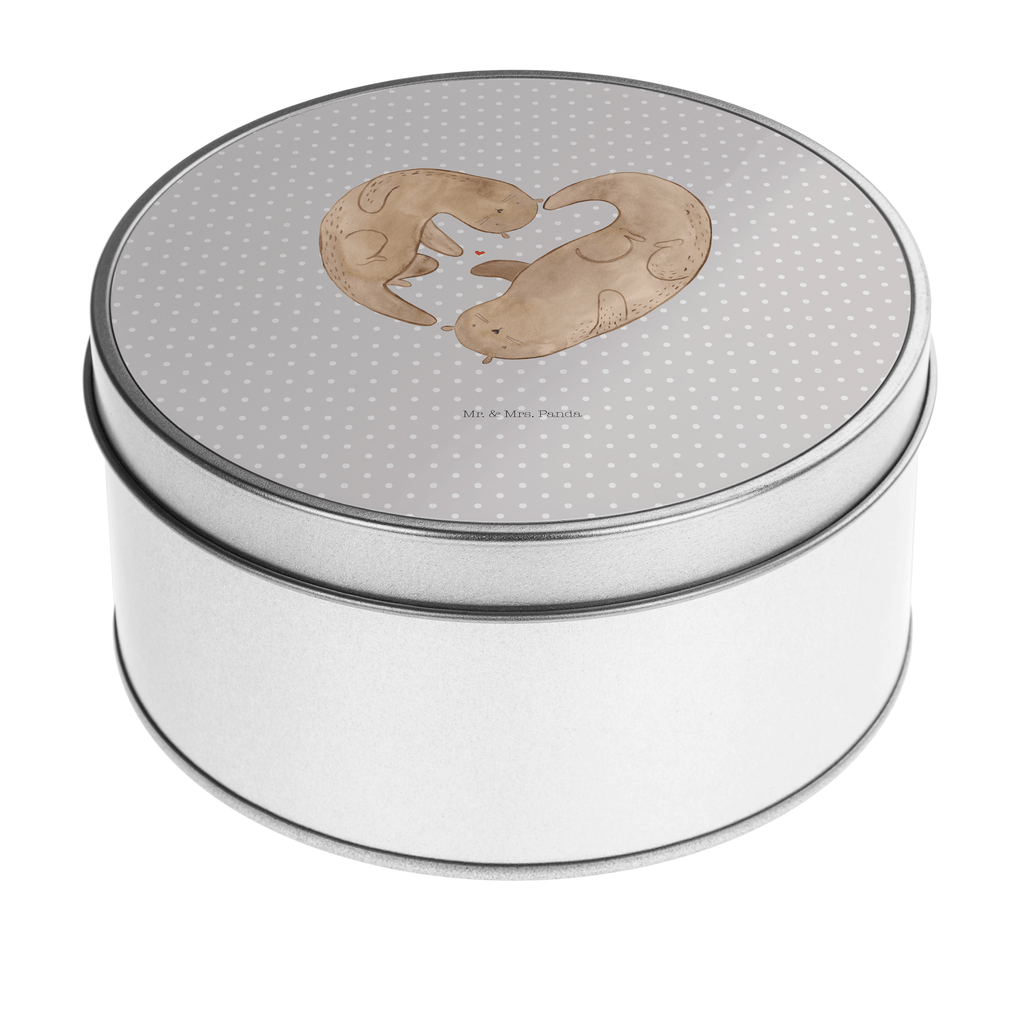 Blechdose rund Otter Herz Metalldose, Keksdose, Dose, Vorratsdose, Geschenkbox, Otter, Fischotter, Seeotter, Liebe, Herz, Liebesbeweis, Liebesgeschenk, Bessere Hälfte, Love you, Jahrestag, Hochzeitstag, Verlobung, gemeinsames Leben